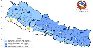 लुम्बिनी र सुदूरपश्चिम तराईमा तातो लहरको सम्भावना, केही क्षेत्रमा वर्षा हुने पूर्वानुमान