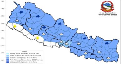 मनसुनको प्रभाव सीमित, तराईका केही क्षेत्रमा तातो हावा चल्ने सम्भावना