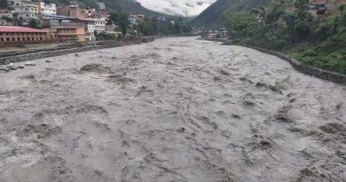 कालीगण्डकी नदीको बाढीले स्याङ्जा–गुल्मी जोड्ने पुल बगायो